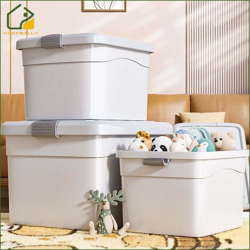PoP Plastic Storage Box Organizer With Wheels Stackable Box Organizer ...