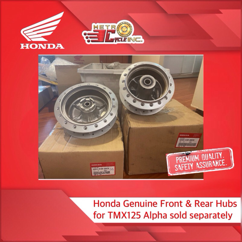 Honda Genuine Front & Rear Hubs for TMX125 Alpha sold separately ...