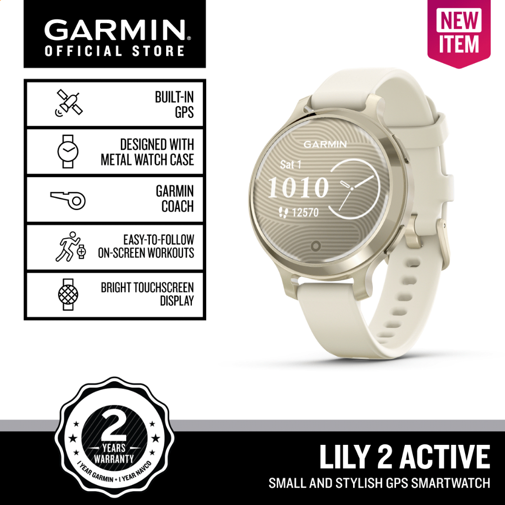 Garmin Lily 2, Active, Wellness Basic, GPS, Smartwatch for Indoor