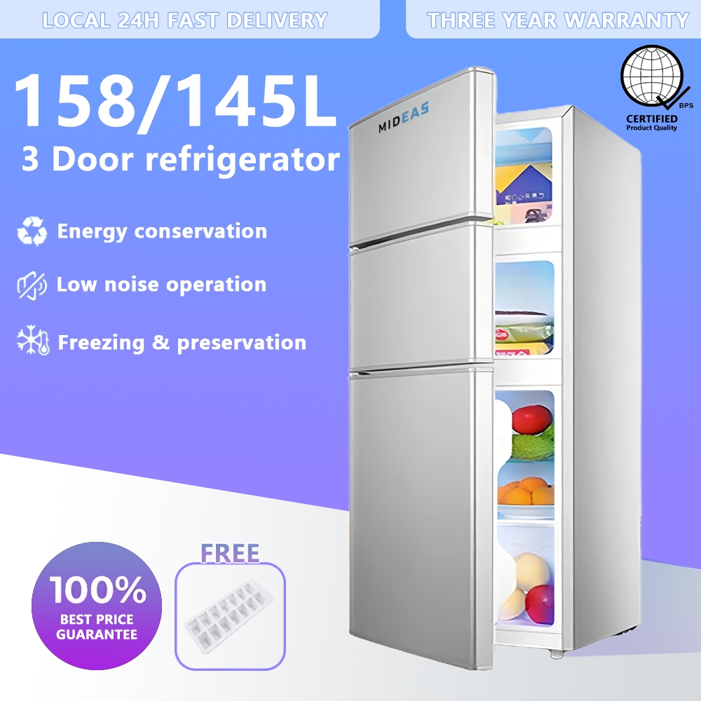 MIDEAS Mini Refrigerator With Freezer 158L For Room Frost Fridge Save