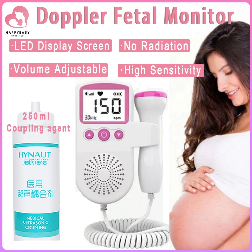 HAPPYBB Fetal Doppler Baby Heart Monitor Home Pregnancy Baby Fetal ...