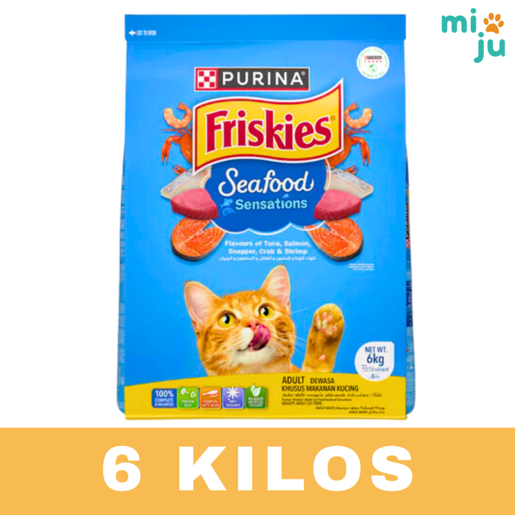 PURINA FRISKIES Seafood Sensations 6kg Best Dry Cat Food for Adult