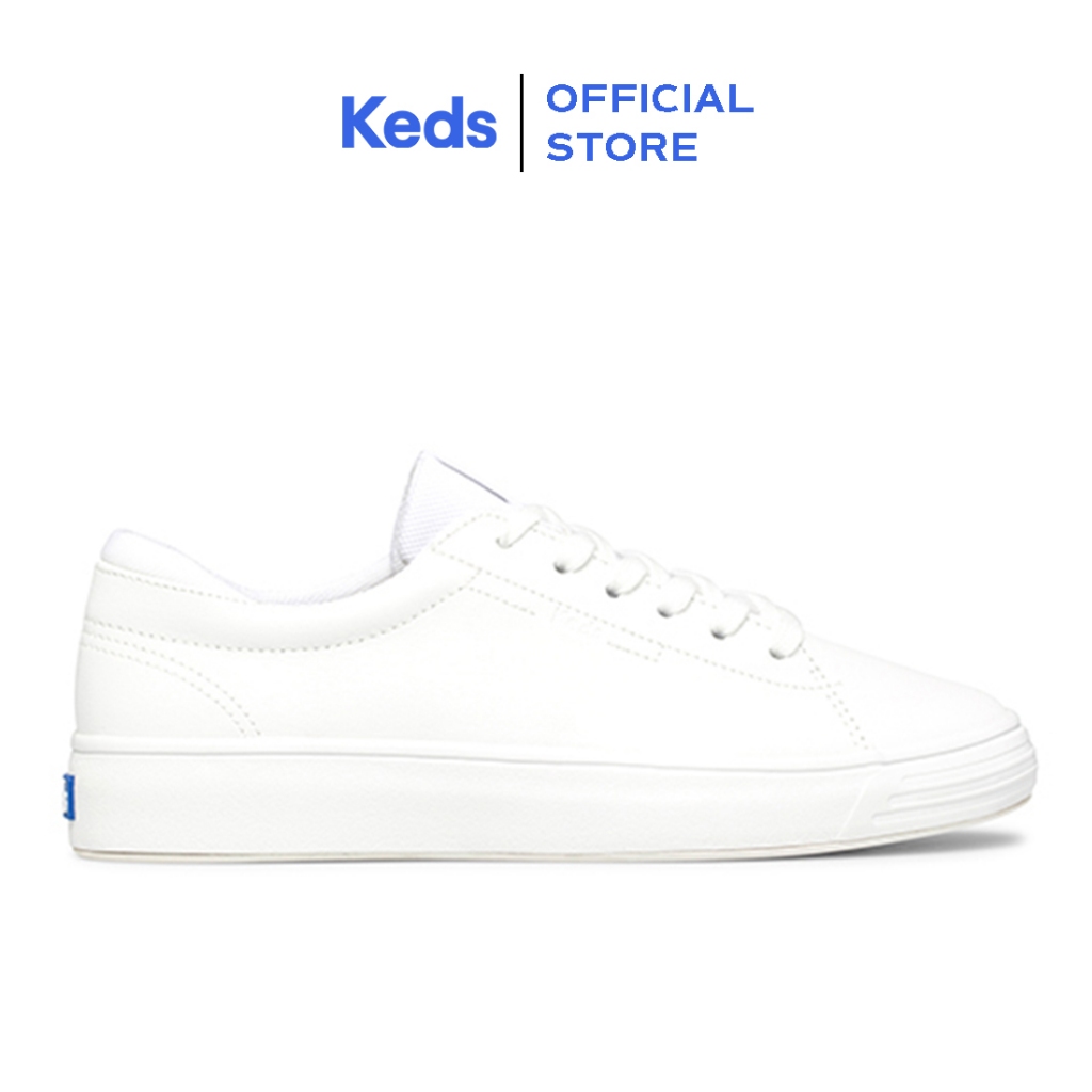 Keds Women s Alley Leather Lace up Sneaker White WH65869 Shopee Philippines