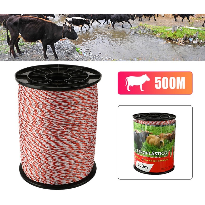 500M Electric Fence Poly Wire Rope High Quality Polywire With Steel For ...