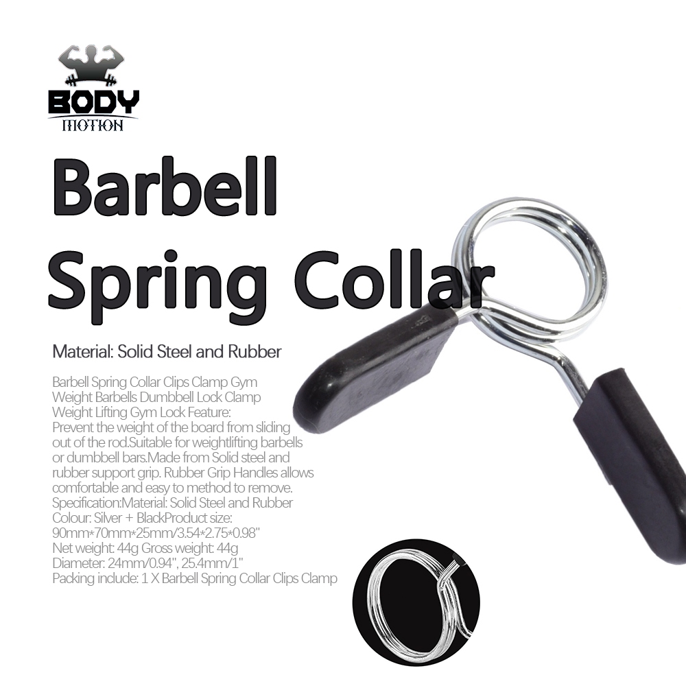 Barbell Spring Collar Clips 25 Mm Gym Weight Barbells Dumbbell Lock ...