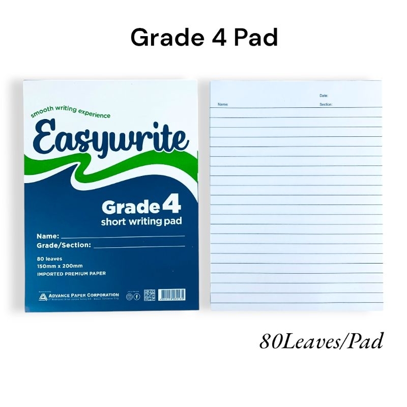 [ Grade-4 ] Easywrite 80 leaves per pad Kids School Supplies ...