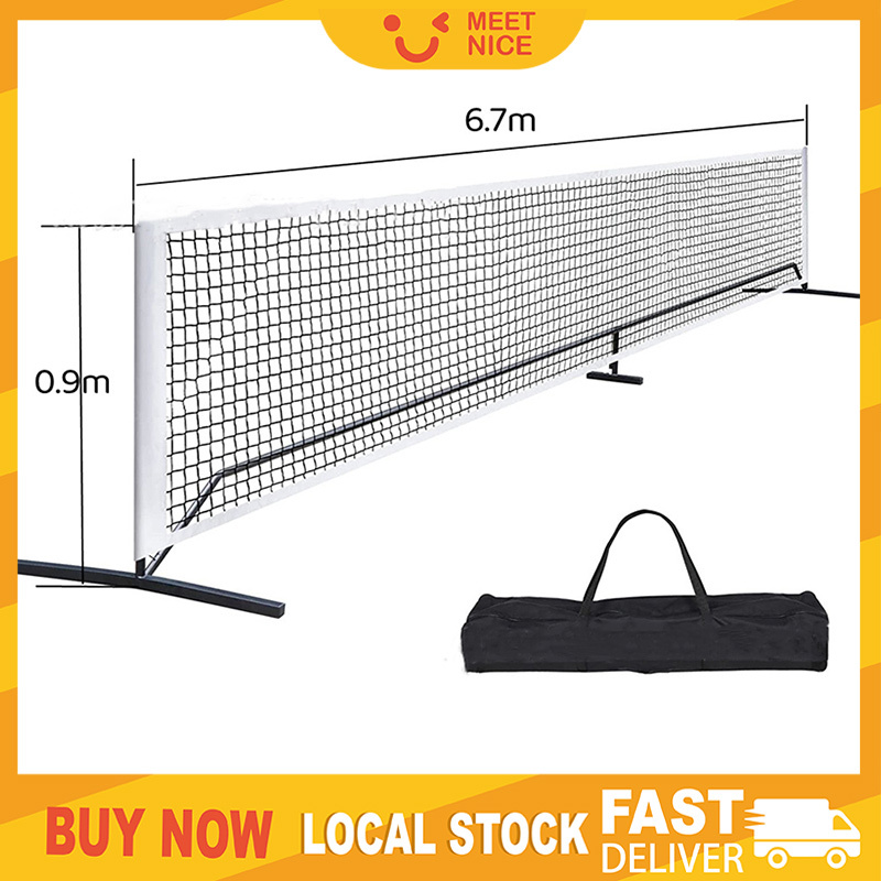 Pickleball Padel Board Net with Foldable Stand& Carry Bag 22 FT Steel ...