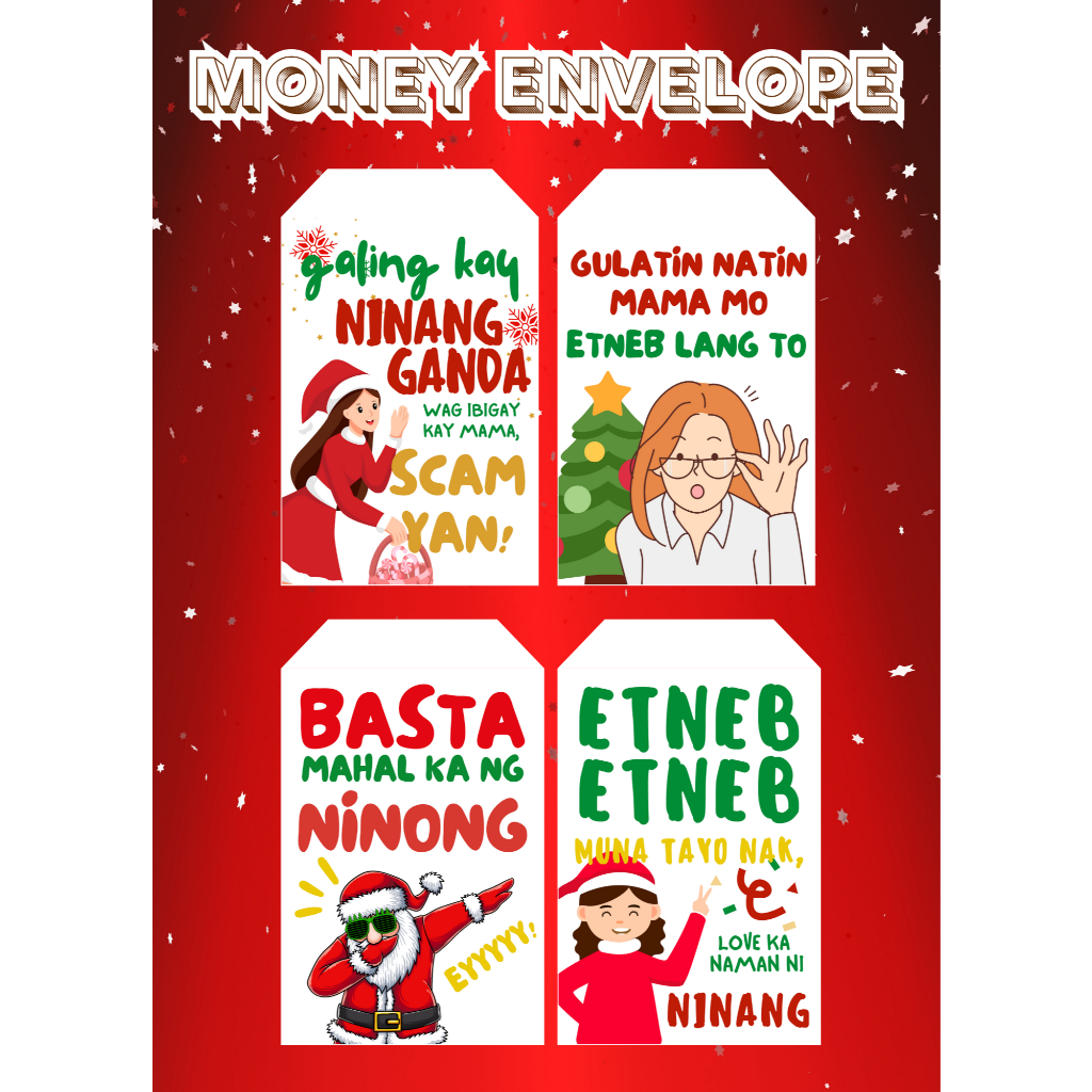 Customized Angpao Money Envelope Christmas Edition Shopee Philippines
