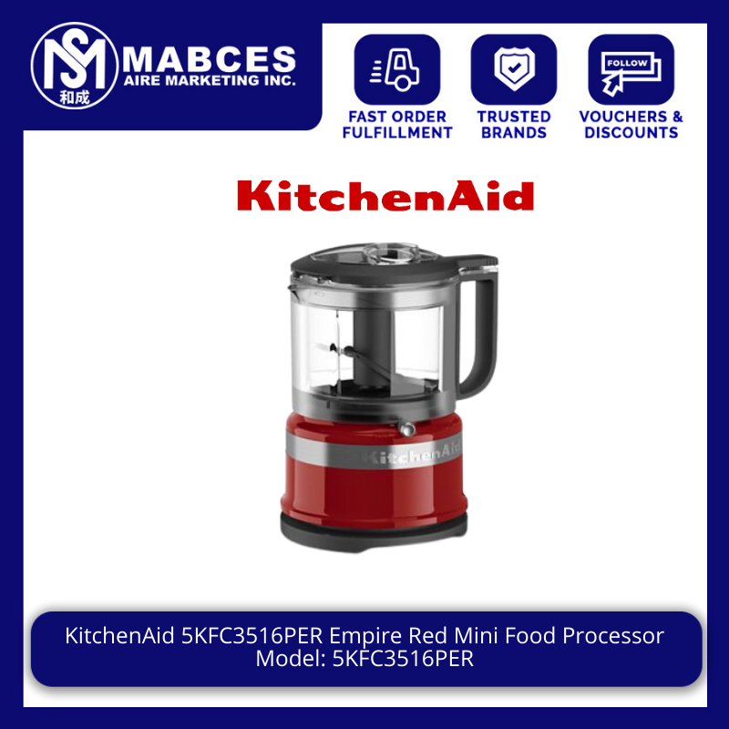 KitchenAid 5KFC3516PER Empire Red Mini Food Processor | Shopee Philippines