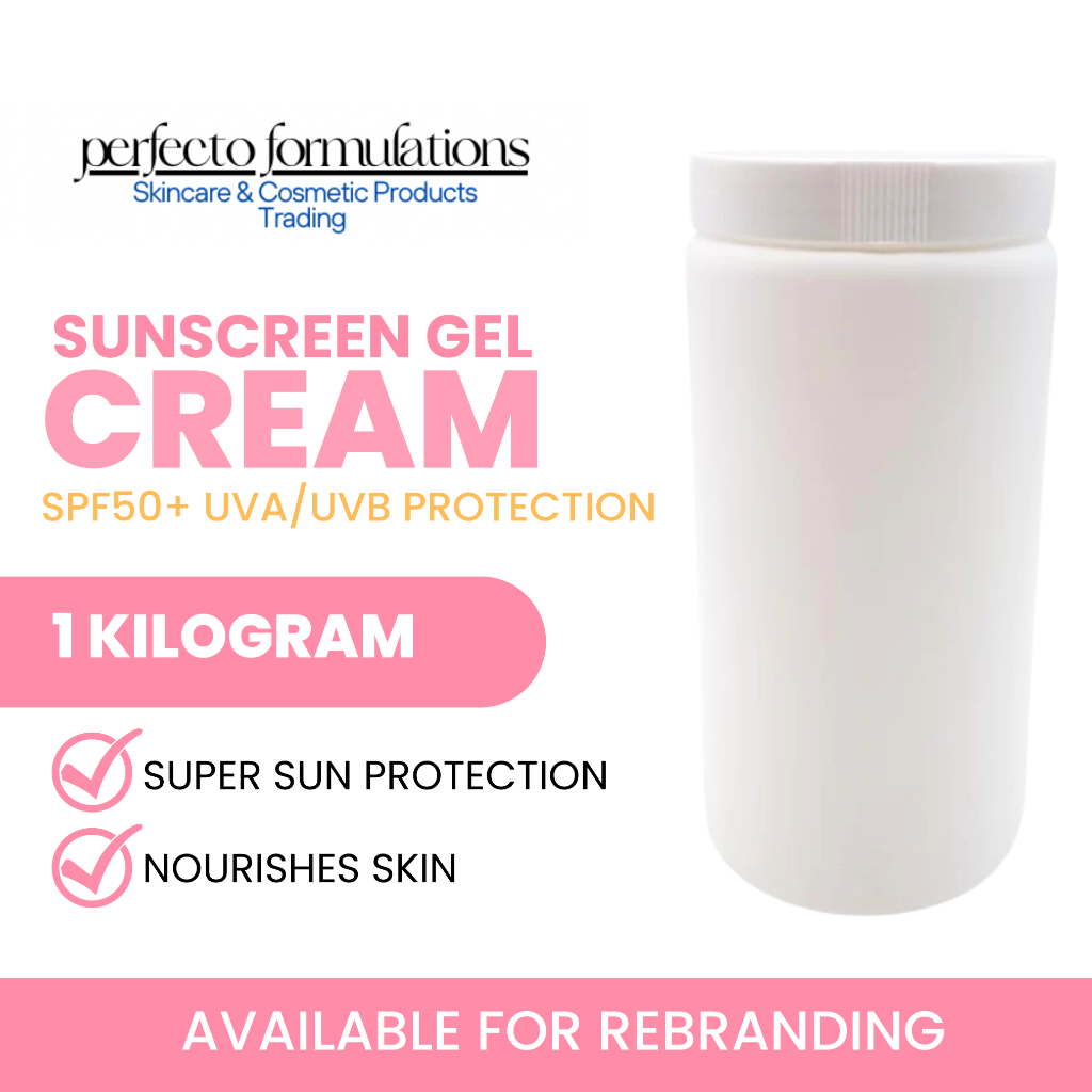 SUNSCREEN GEL CREAM SPF50 PER KILO FOR REBRANDING | Shopee Philippines