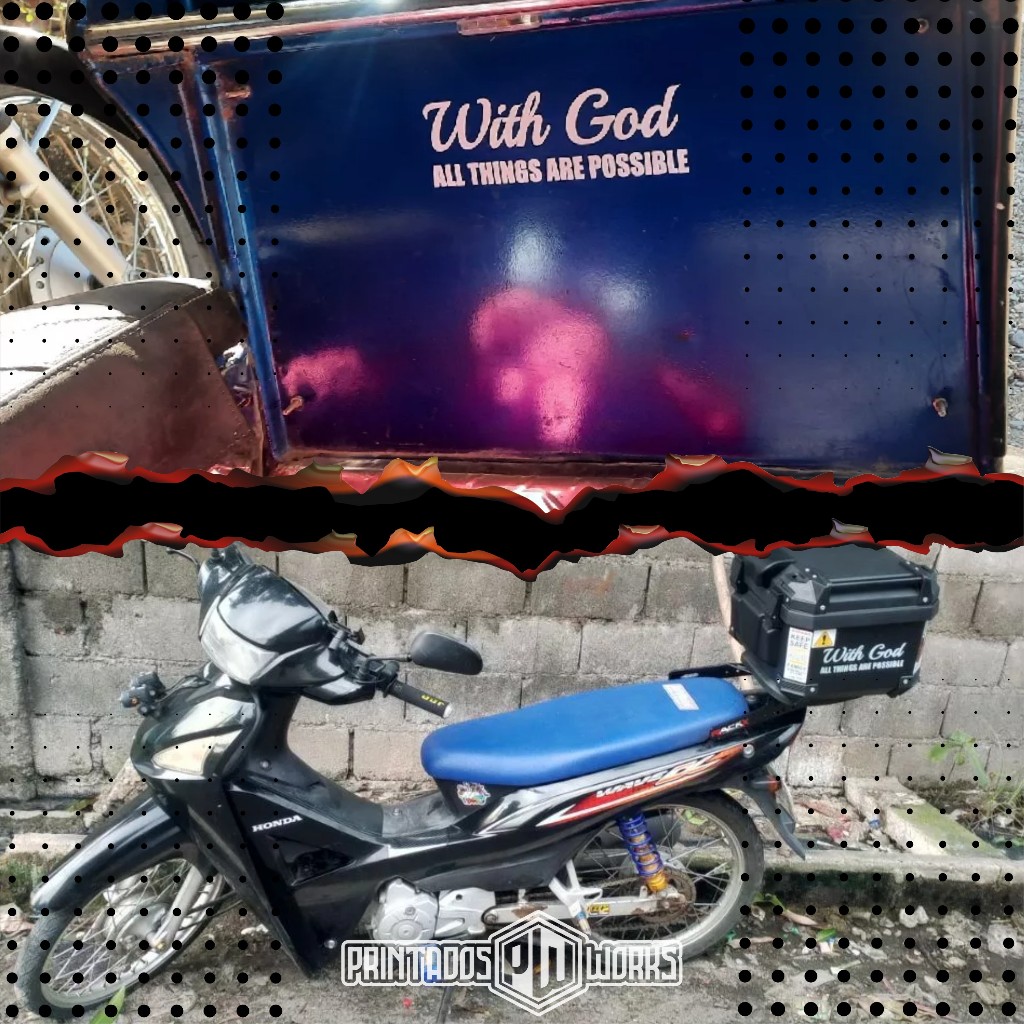 ORIGINAL WITH GOD decal sticker cutout for car , motorcycle and more ...