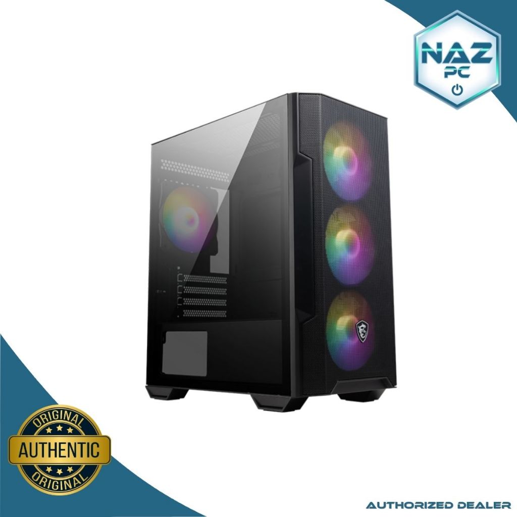 MSI Mag Forge M100R MATX Case w/ 3X 120mm ARGB Fans Black | Shopee ...