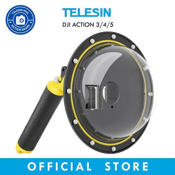 TELESIN Underwater Dome Photography Dive Case for DJI Osmo Action Pro, 4,  Cameras OA-DMP-001