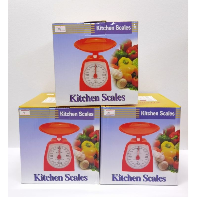 Mechanical Kitchen Scale Round Tray Assorted colours | Shopee Philippines