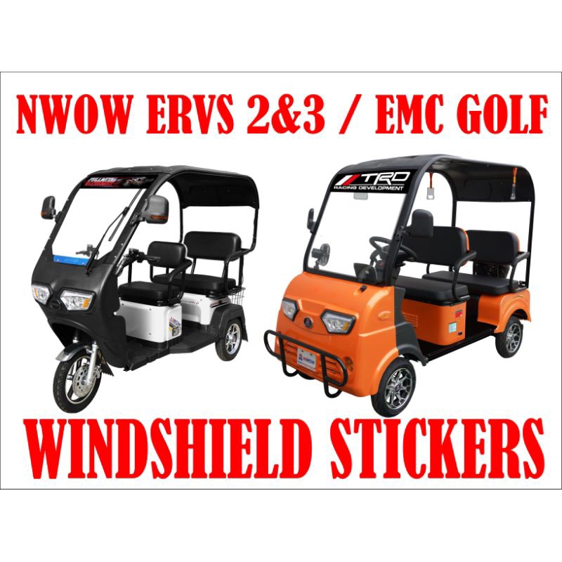 NWOW ERVS2/3 EMC GOLF Windshield Stickers | Shopee Philippines