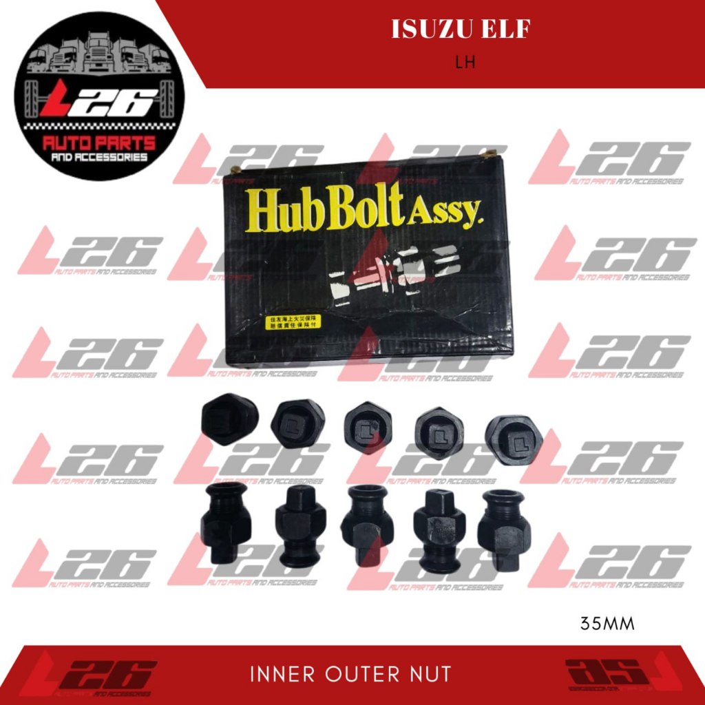10PIECES 35mm Isuzu Elf INNER OUTER NUT RH/LH | Shopee Philippines