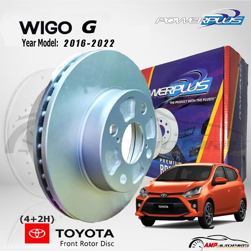 FRONT Brake Disc Rotor for TOYOTA Wigo G 2016-2022 | Shopee Philippines