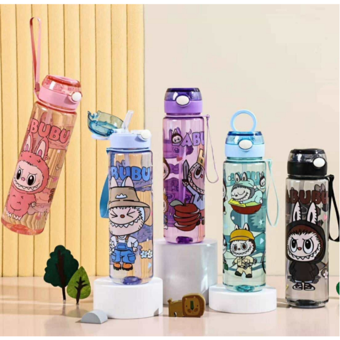 Little Surprise Box Labubu Green Checks Kids Water Bottle, 500ml main image 1
