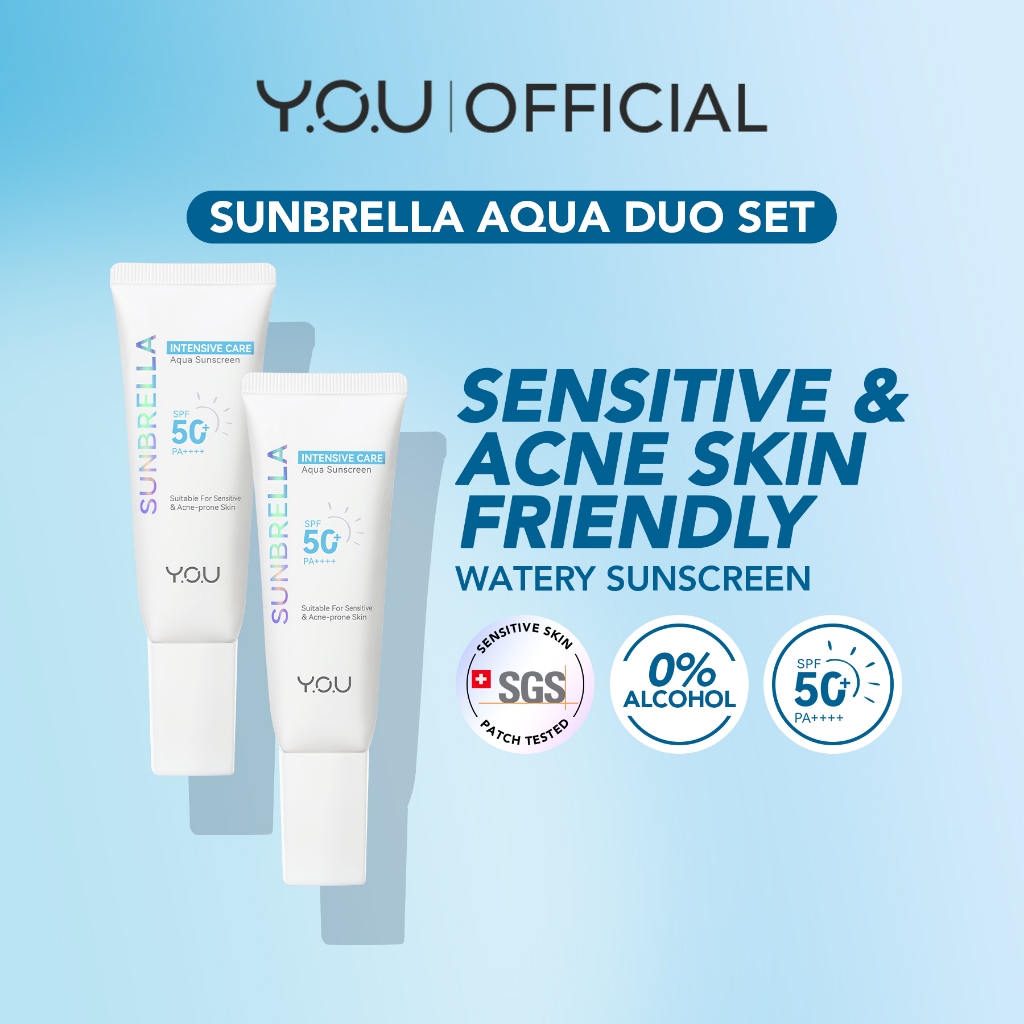 Y.O.U Sunbrella Intensive Care Aqua Sunscreen Serum Duo Set | SPF50+ PA ...
