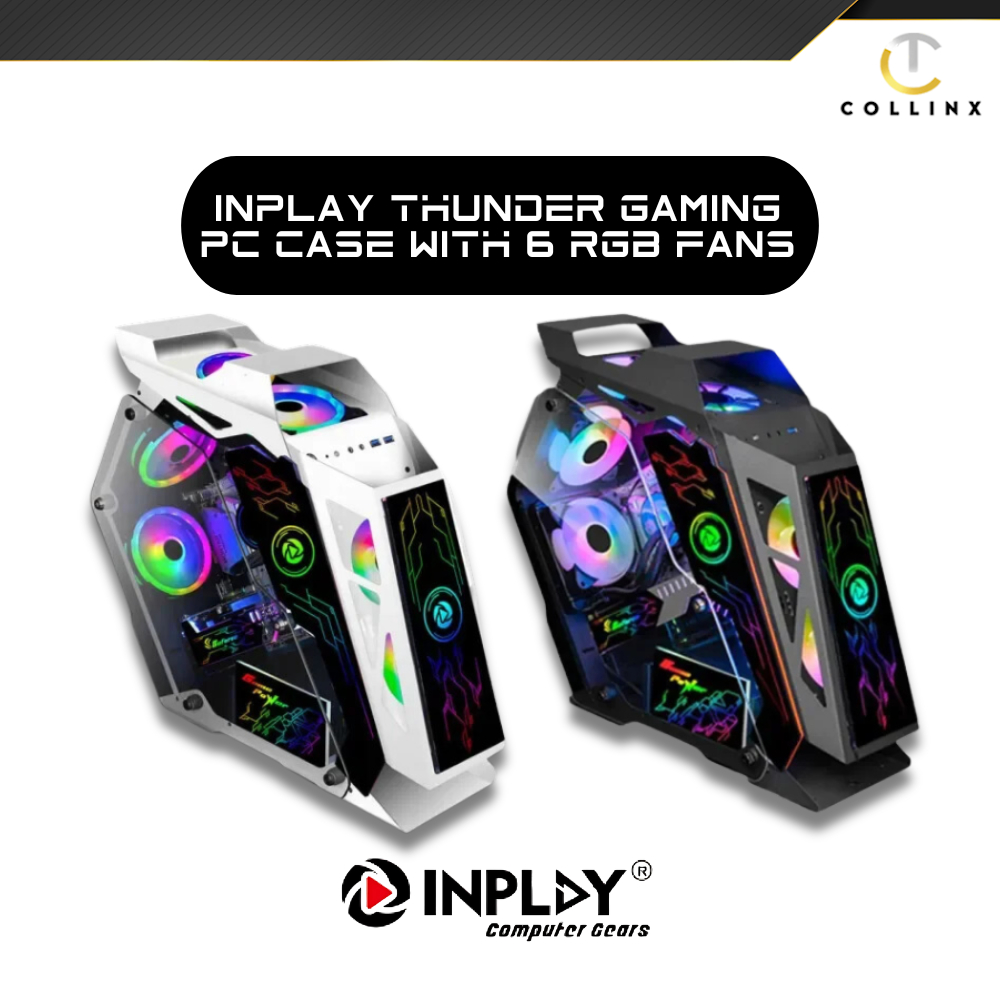 Aesthetic Robot Design Gaming PC Case With 6 RGB Fans and Light Panel ...