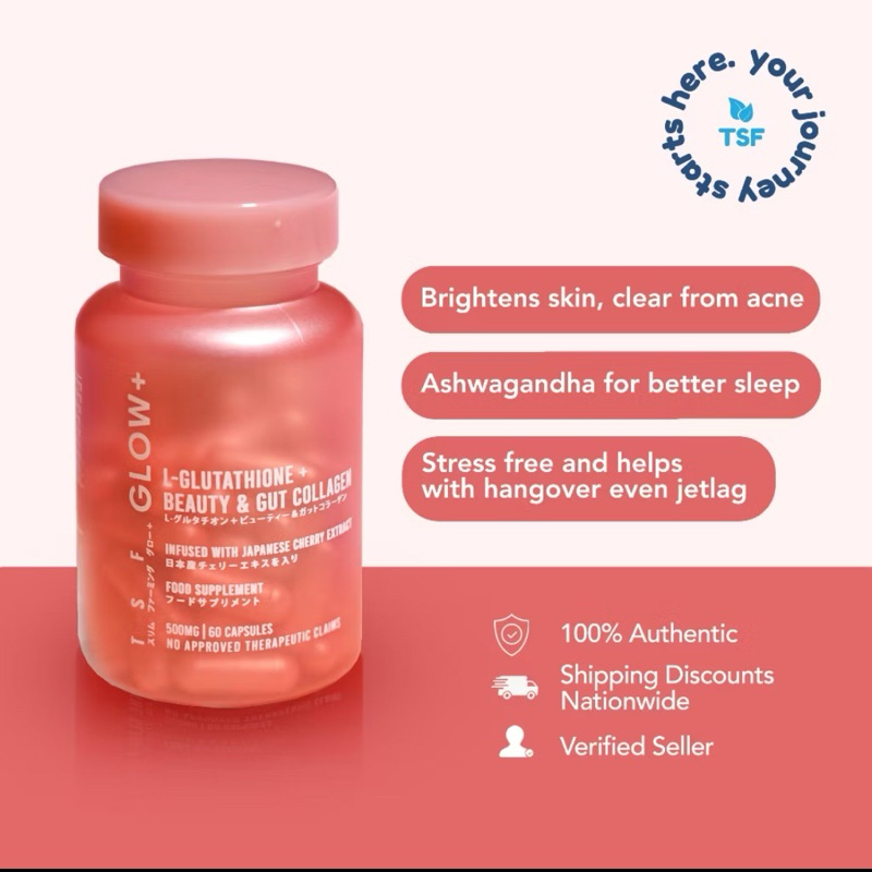 The Slim Firm GLOW+ L-GLUTATHIONE + BEAUTY & GUT COLLAGEN (60 capsules)
