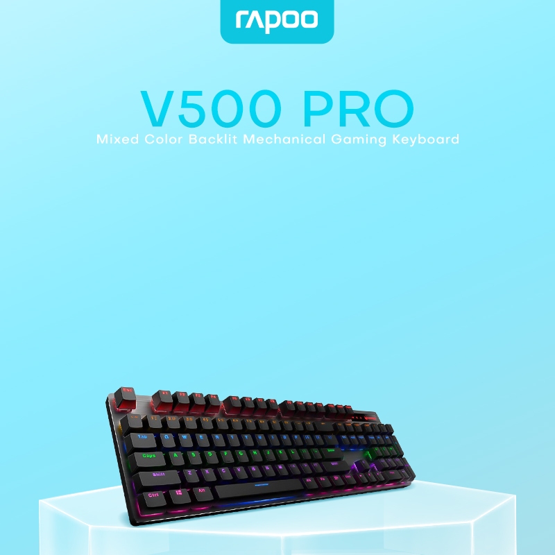 Rapoo V500 Pro Gaming Mechanical Keyboard RGB LED Breathing Backlit |  Shopee Philippines