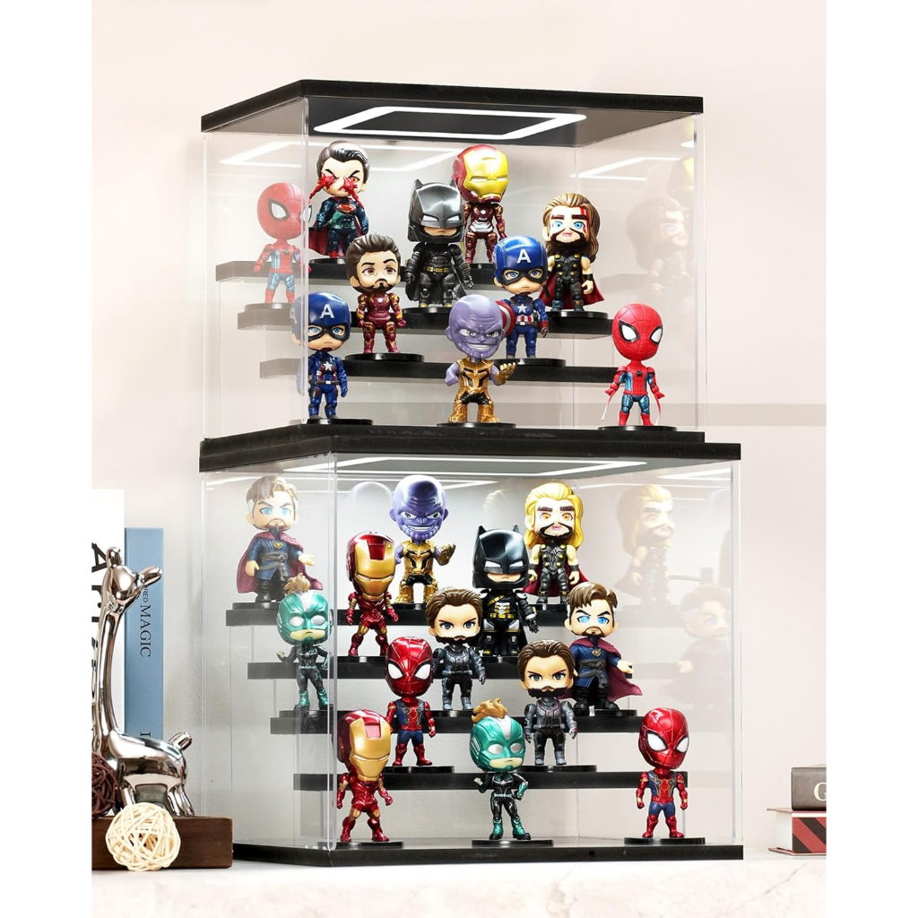Acrylic Display Box With Light Figures Collectibles Display Case 3 ...