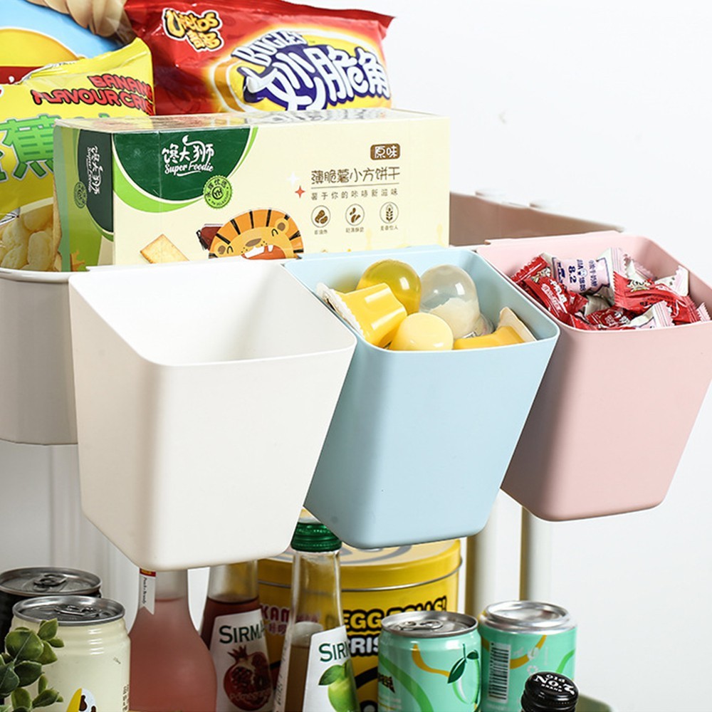 1pc Dailyhome Hanging Cup Holder Trolley Storage Basket Utility Cart ...
