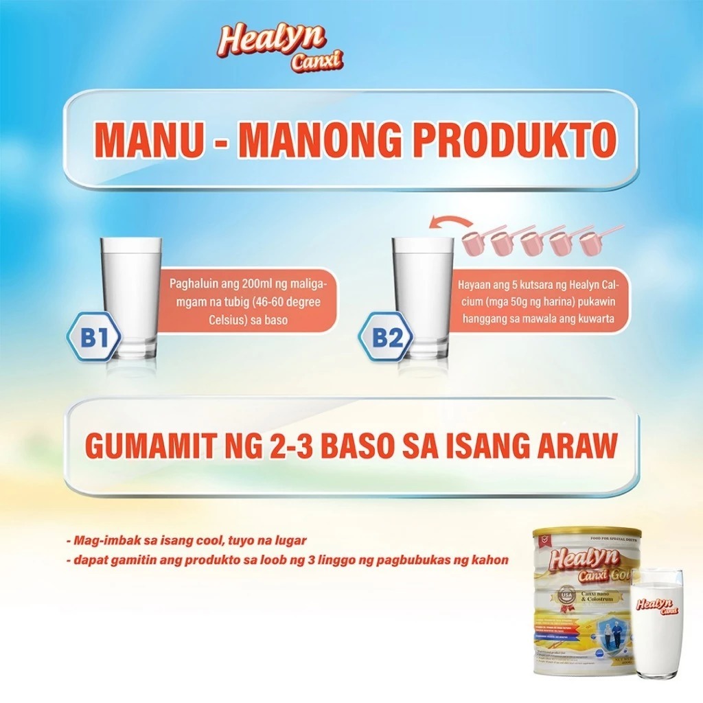Healyn Canxi Gold 400G | Colostrum at Nano Calcium Mabuti para sa ...