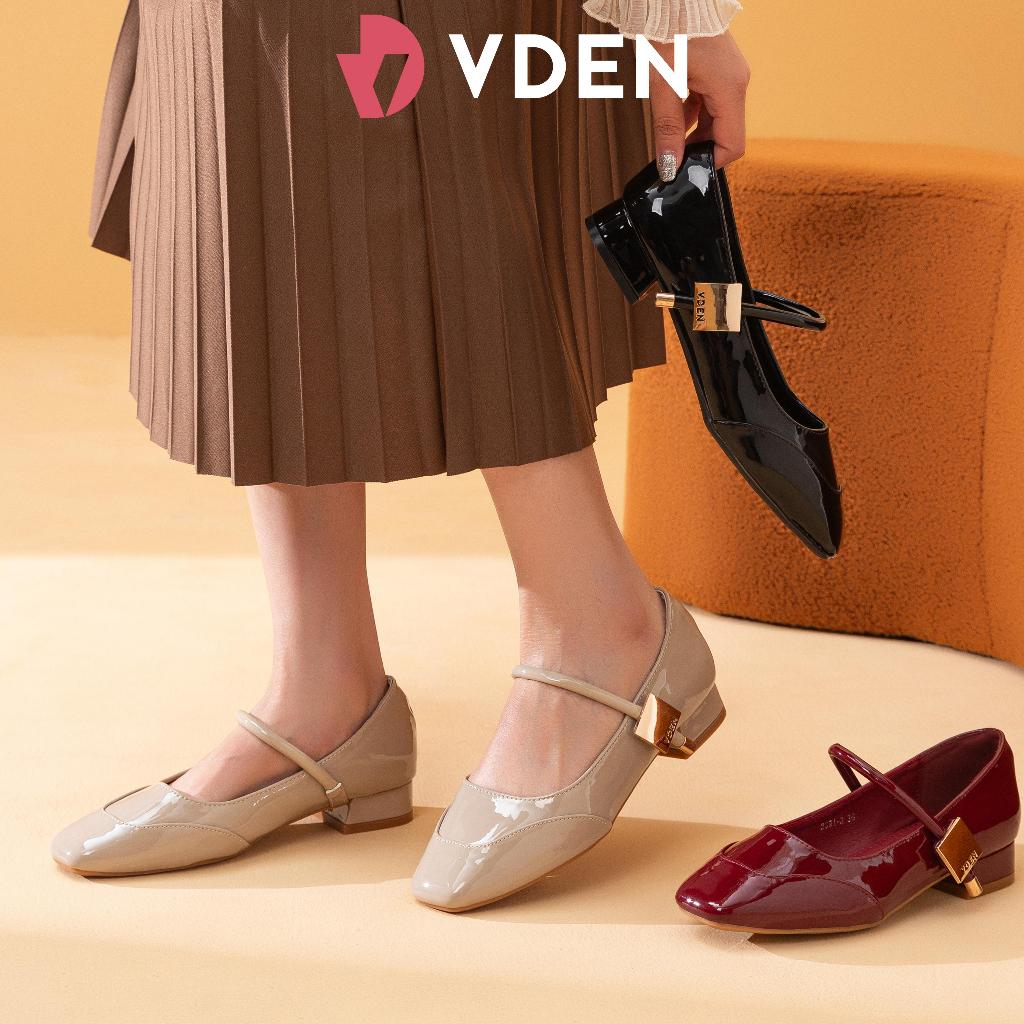 VDEN Ankle Strap Square Toe Shoes Slip On Chunky Low Heels Pumps Loafer ...