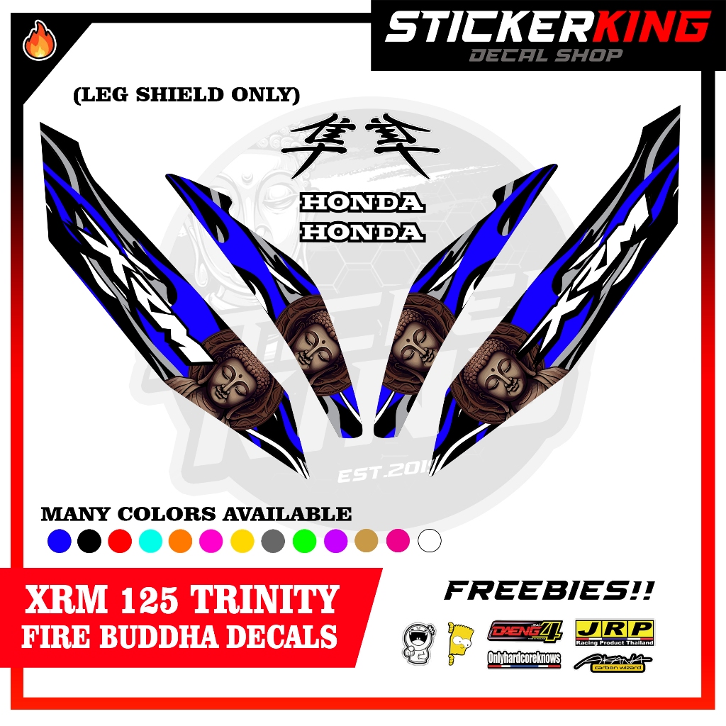 XRM 125 Trinity Fire Buddha Decals with Freebies Stickers Thailand Indo ...