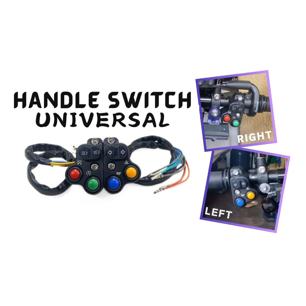 Motorcycle Handle Switch Universal (1Set) | Alloy Based | Shopee ...