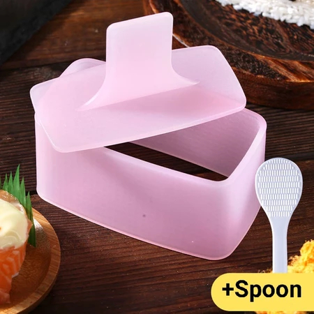 Rice Mould Musubi Molder Maker Rectangular Layer Mold Box with Scoop ...