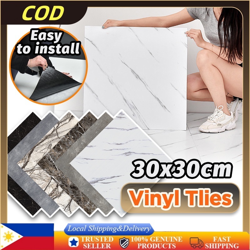 PVC Floor Sticker Waterproof Tiles Floor Sticker Decor Marble Tiles ...