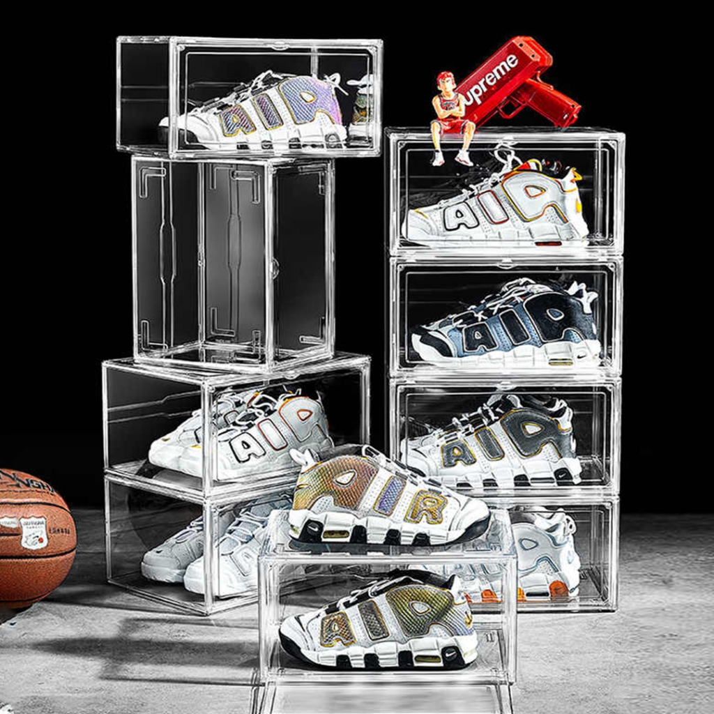 Transparent shoe box storage cabinet shoe rack storage transparent box ...