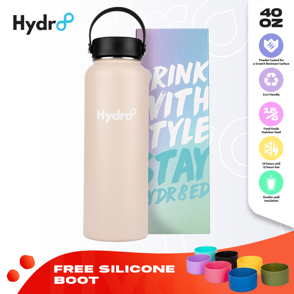 Hydr8 40oz Wide Mouth Double Wall Vacuum Insulated Flask Stainless ...