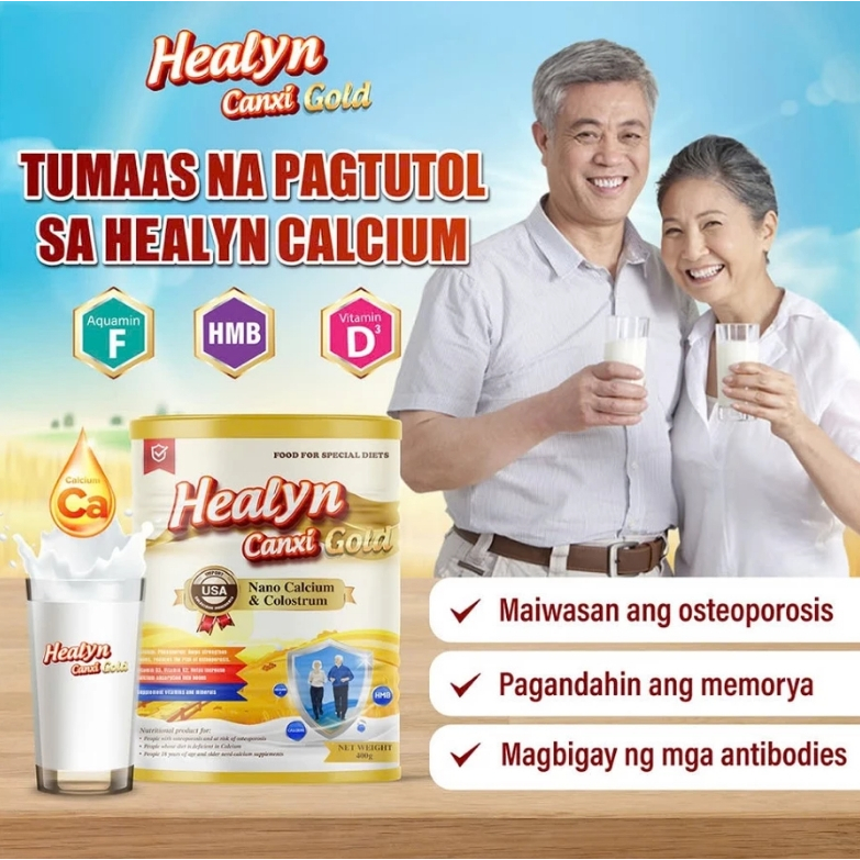 BUY 2 GET 1 Healyn Canxi Gold Milk 400G Prevents Osteoporosis Arthritis ...