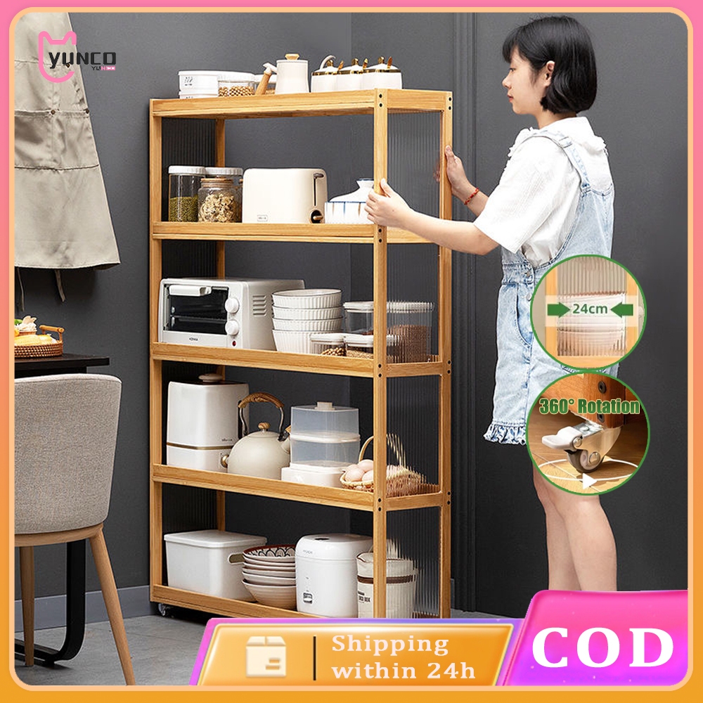 [Movable]Kitchen Cabinet Organizer Mobile shelves Storage Rack 3/4 ...