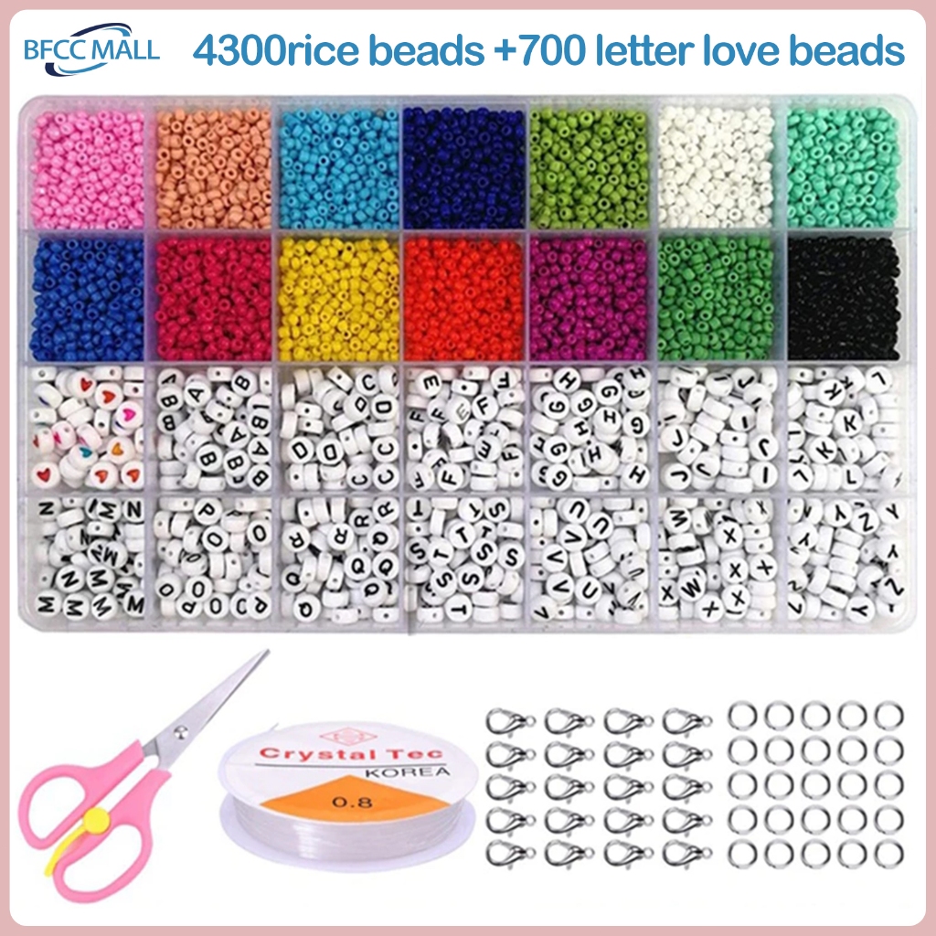 5000pcs 3mm Beads Kit DIY acrylic letter bead kit set for Name ...