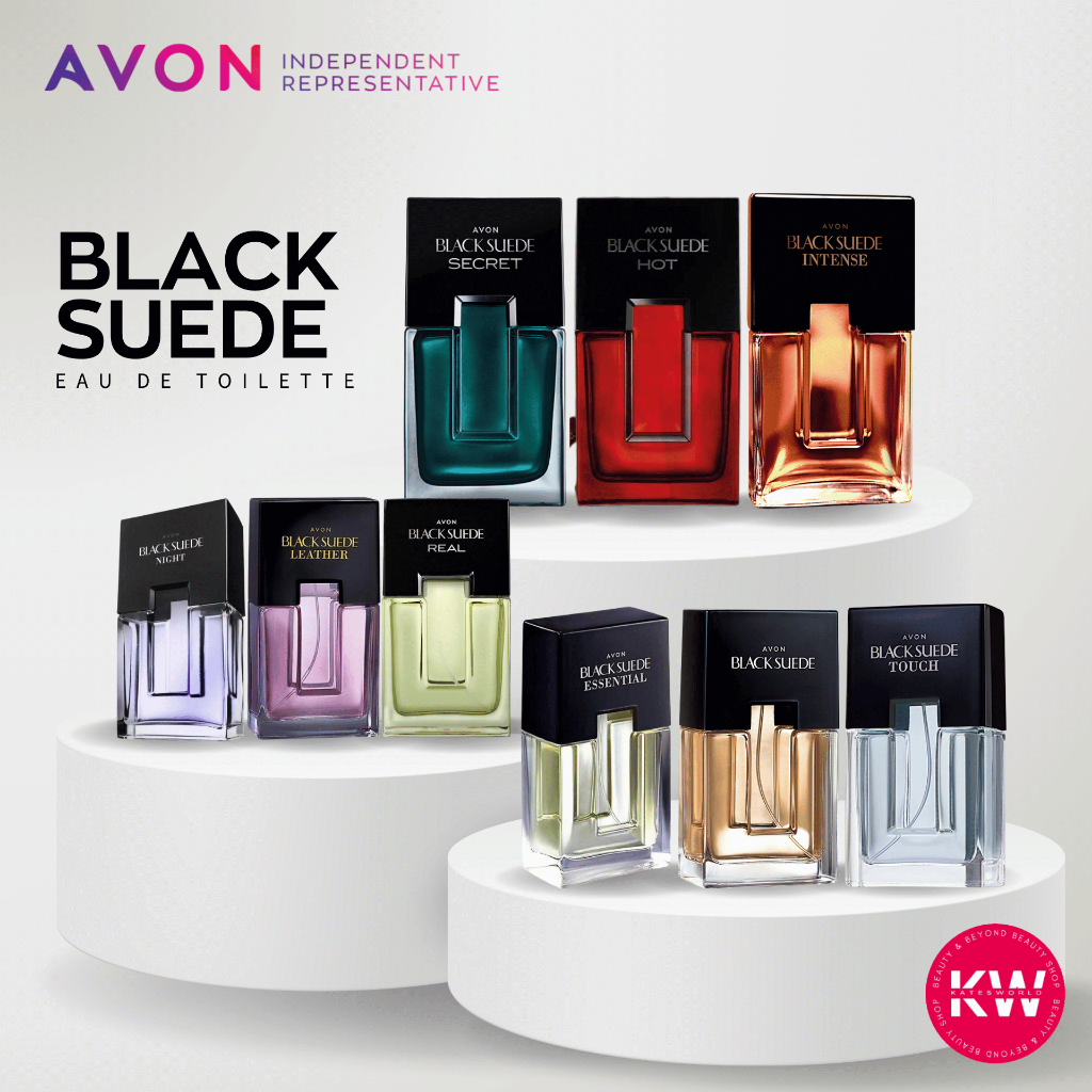 AVON Black Suede Eau De Toilettes 100ml (Secret, Intense, Classic, Touch,  Essential, Leather, Hot)k
