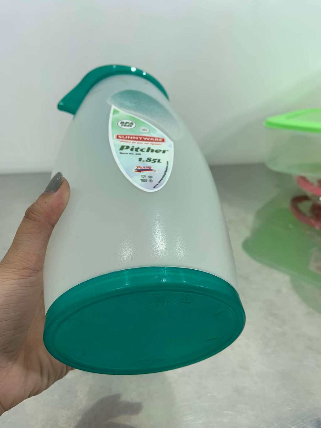 Plastic SunnyWare Pitcher wide Opening with and without Handle(BPA FREE ...