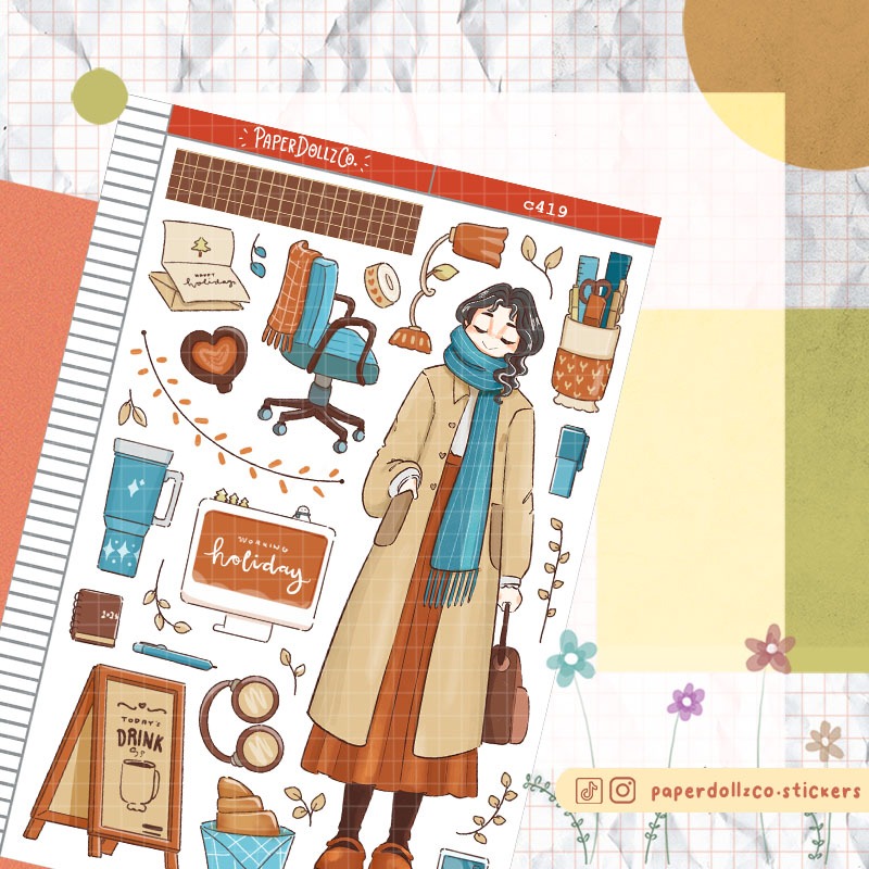 Winter Solstice PaperDollzCo Planner Big Stickers Collections | C415 ...