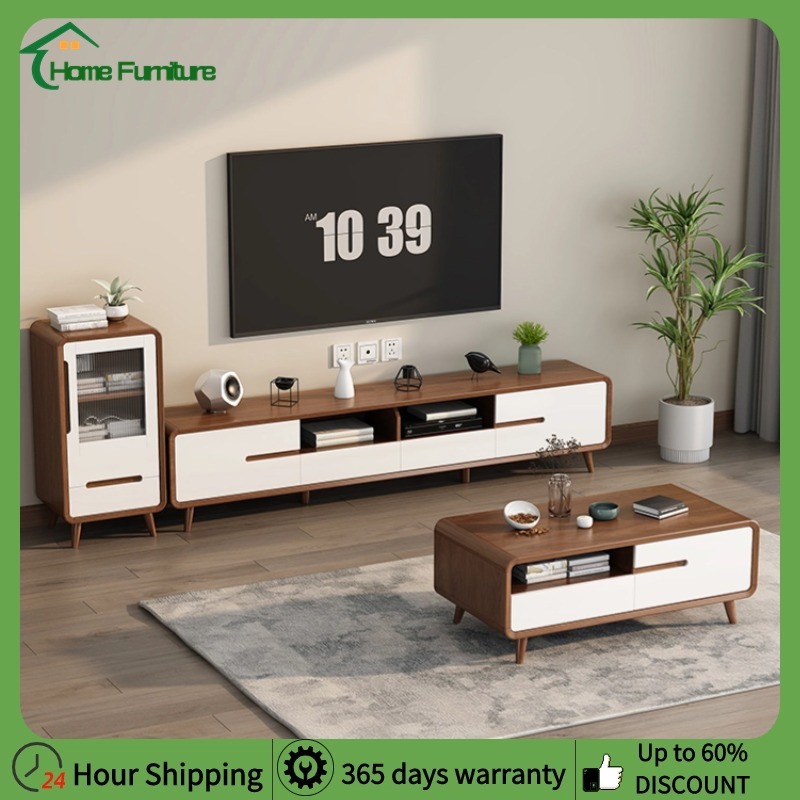 Wooden TV Cabinet Tea table Modern Simple TV Stand Living Room Tv Rack ...