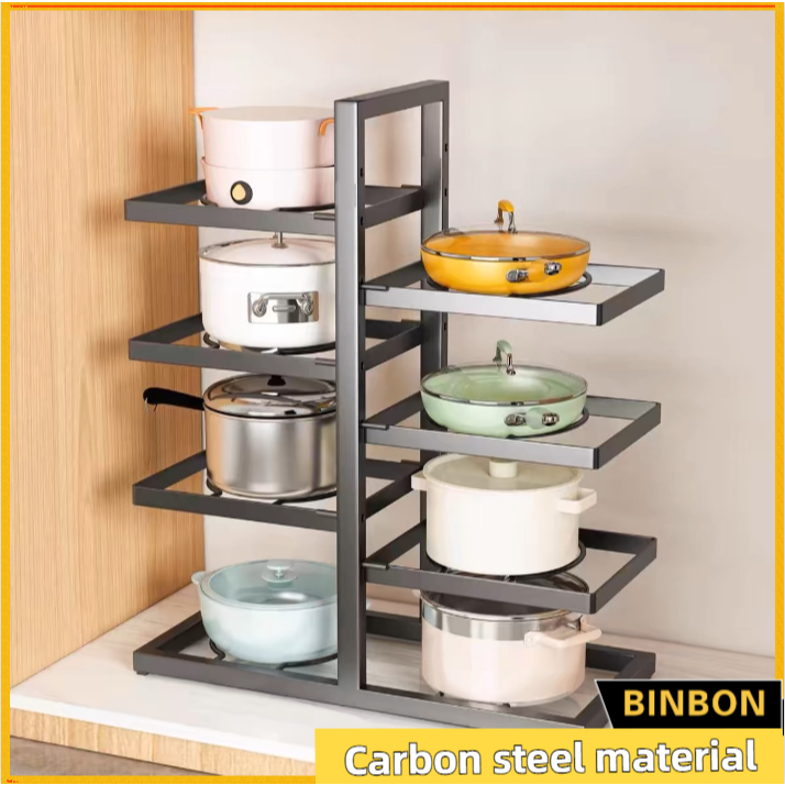 Kitchen Rack Pot Rack Organizer Adjustable Under Sink Countertop ...