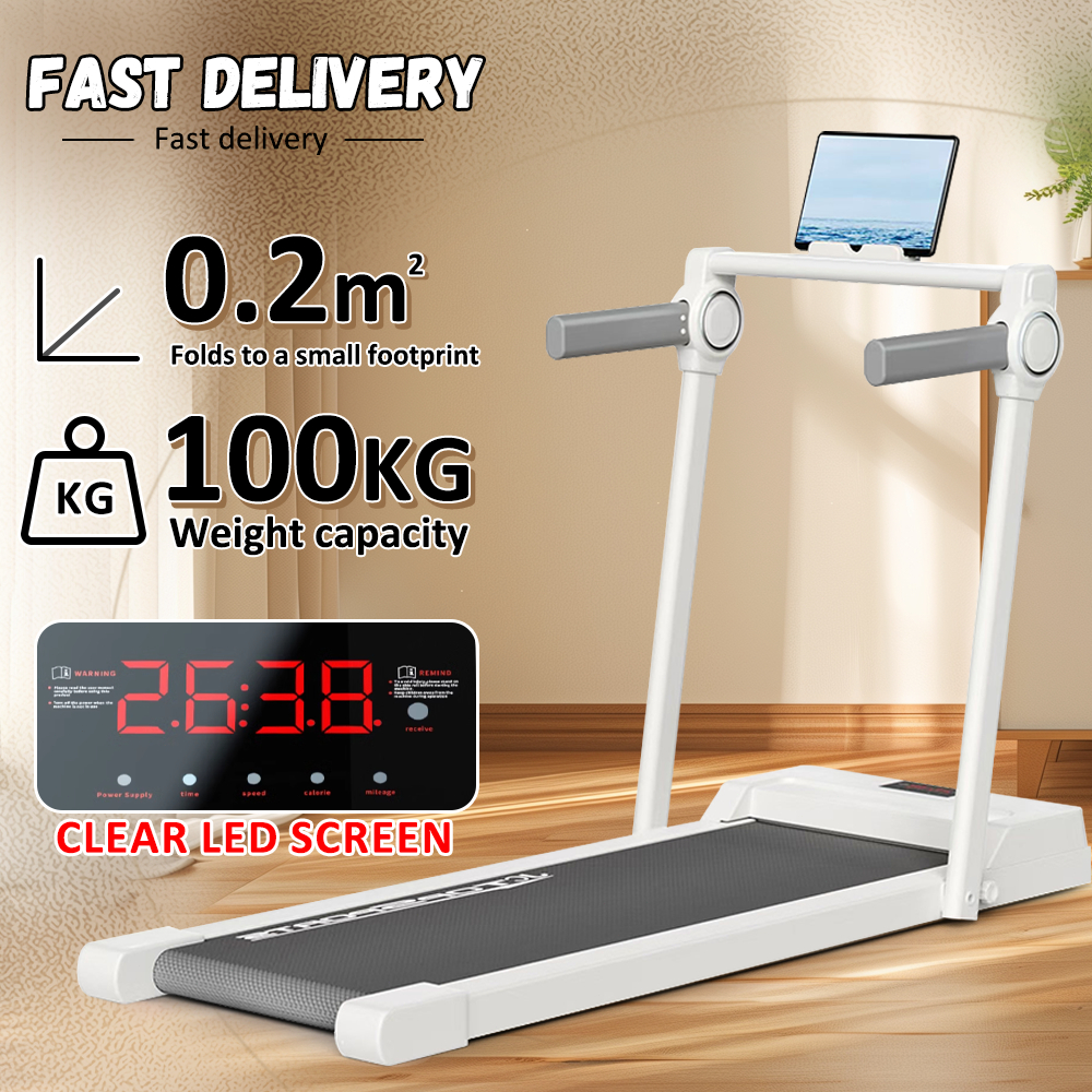 Electric Treadmill Foldable Walking Pad Treadmill Electric Indoor  Running with Armrest