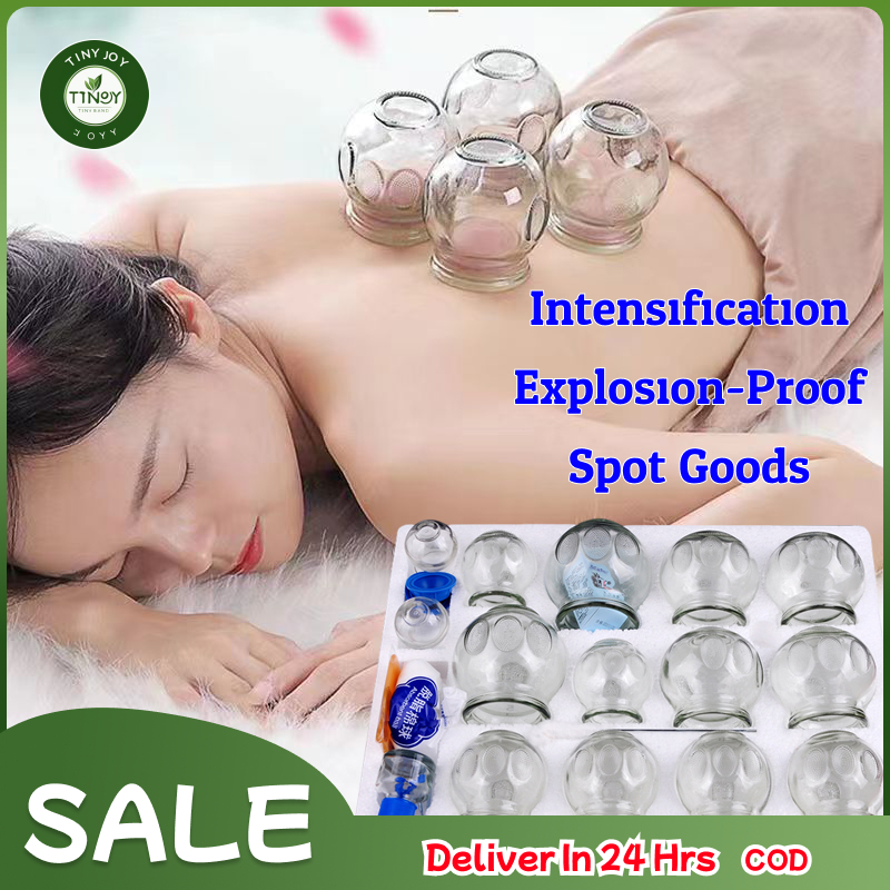 12PCS Cupping Therapy Set Glass Material Traditional Therapy for Pain ...