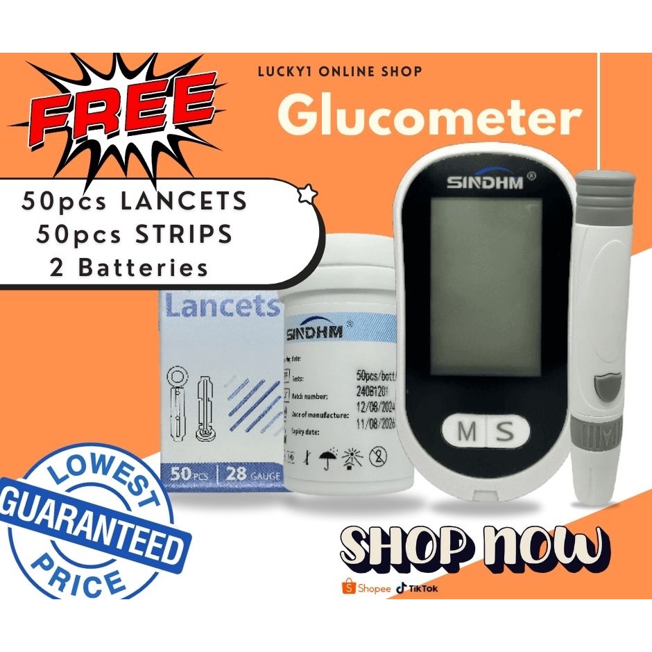 Glucometer Set FREE 50pcs lancets FREE 50pcs strips complete set ...