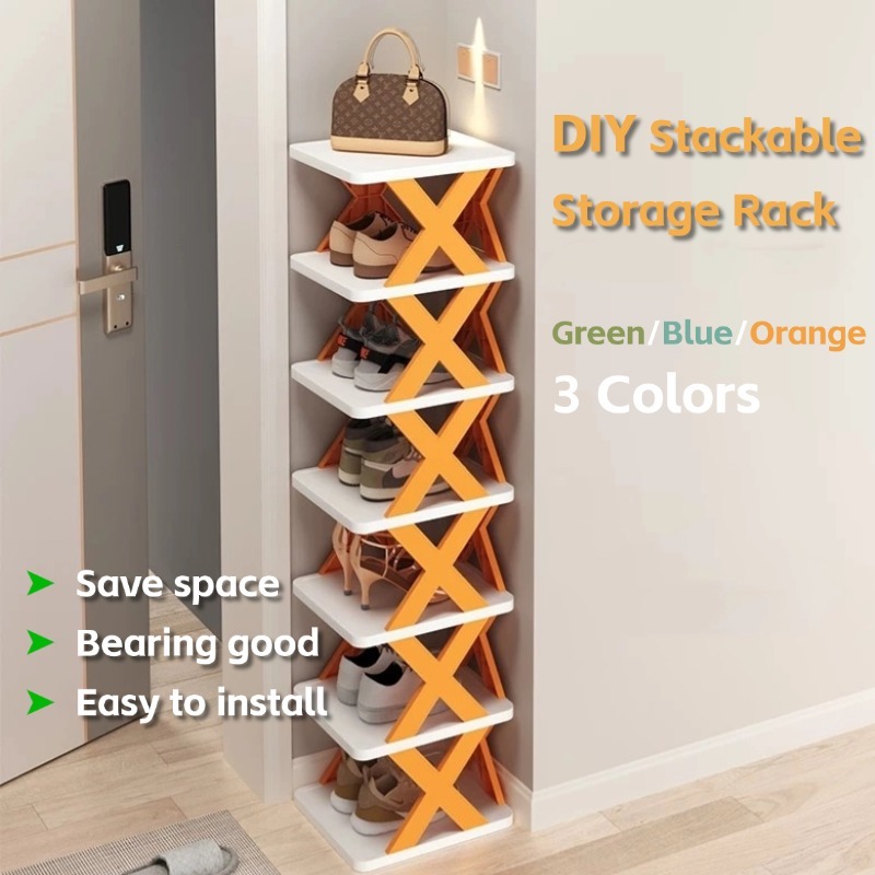 2-9 Layers Shoe Rack Stackable Portable Storage Rack For Dormitory ...