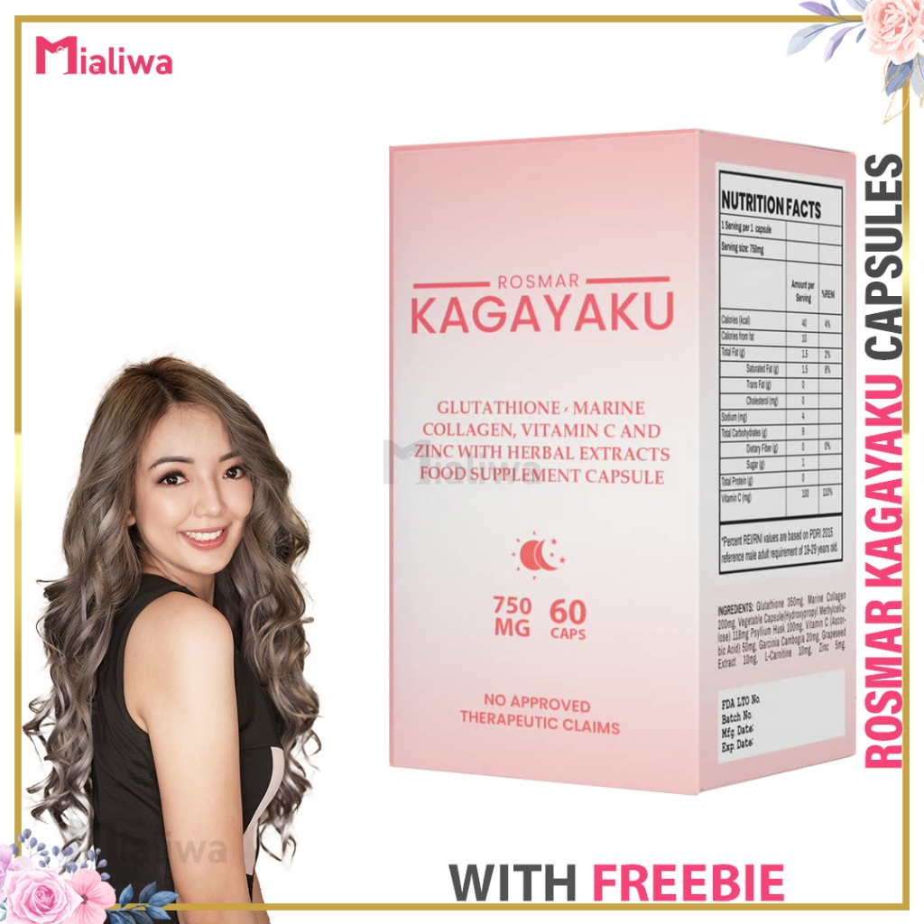 Rosmar Kagayaku Capsules Whitening Slimming Pampaputi Pampapayat Glutathione  Collagen Keto Sunscreen | Shopee Philippines
