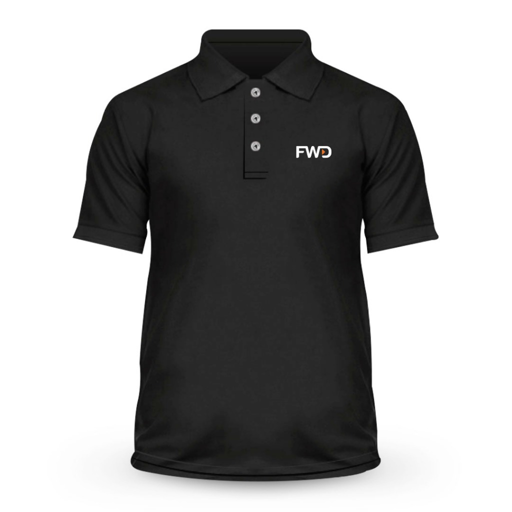 FWD INSURANCE T Shirt Polo Collar T-Shirt Tee Tshirt Embroidery ...
